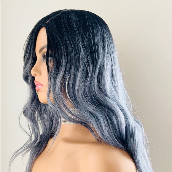 “Put On & Go” 24” Ombre Blue Premium Fiber Wig that is Curl/Flat Iron Safe - Picture 6 of 14